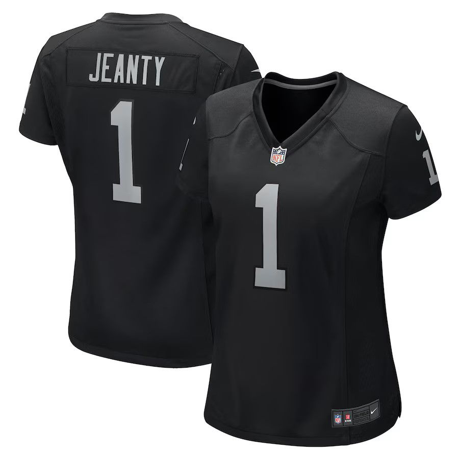 Women Las Vegas Raiders #1 Ashton Jeanty Nike Black 2025 NFL Draft First Round Pick Team Game Jersey->tampa bay buccaneers->NFL Jersey